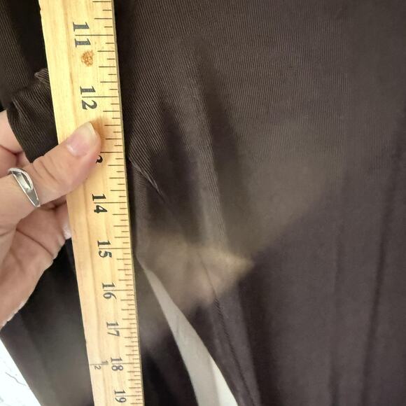 Chicos Travelers Pants 2 (M) Short Brown Pull On Wide Leg Comfortable Stretch - Picture 5 of 9